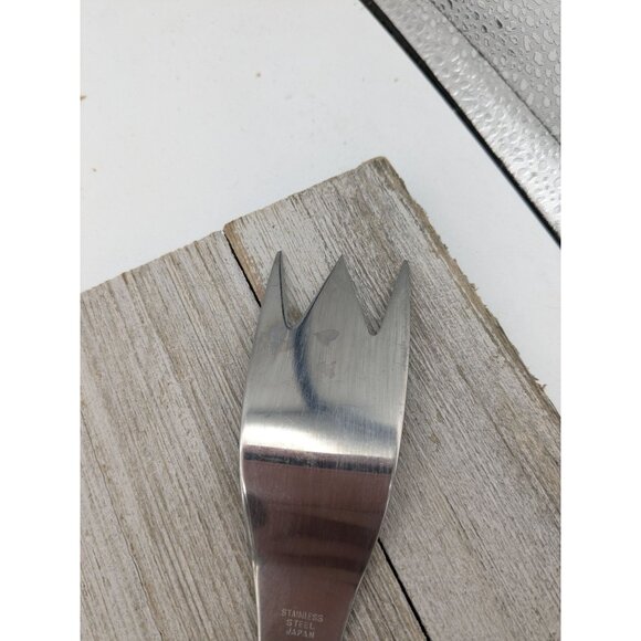 Stainless Steel Salad Server Fork with Wood Handle 7 1/2" Granny - Picture 5 of 8